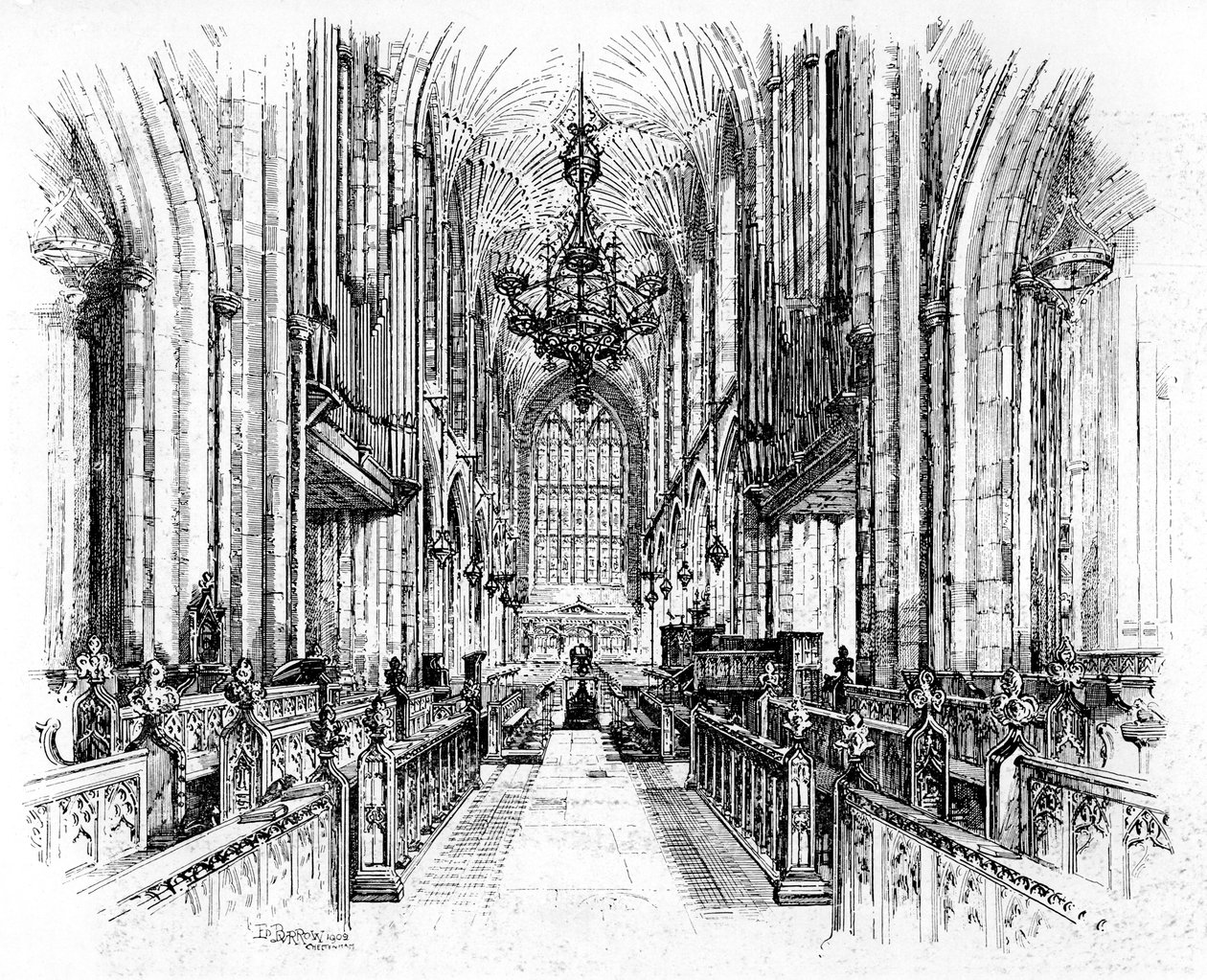 Bath Abbey, Bath, Somerset, 1902-1903 door Edward J. Burrows