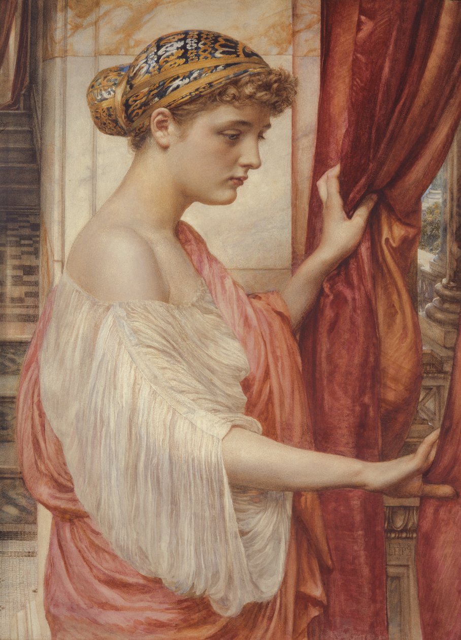 Bij het raam, 1884 door Edward John Poynter