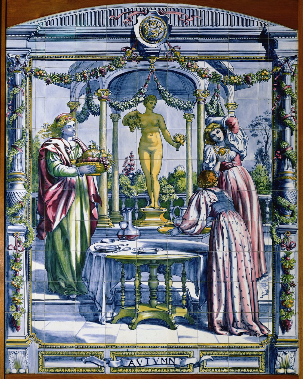Herfst, uit een serie tegelpanelen voor de Nederlandse keuken, 1867-8 door Edward John Poynter