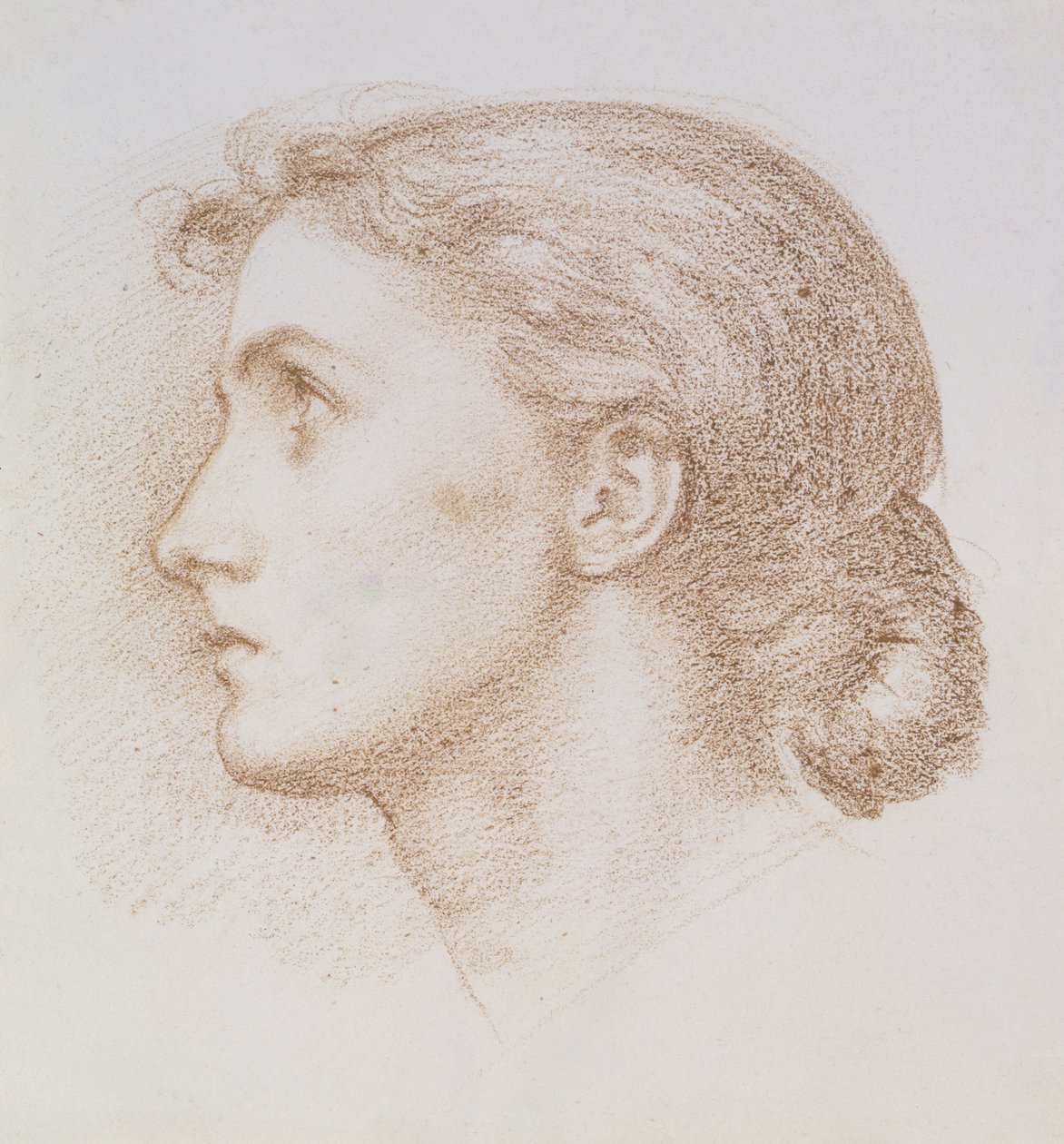 Hoofdstudie van een jonge vrouw door Edward John Poynter