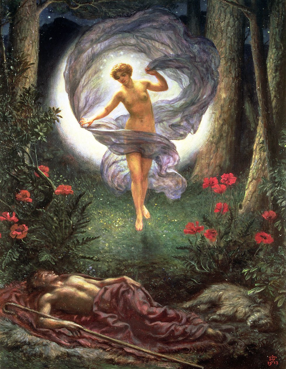 De Visioenen van Endymion door Edward John Poynter