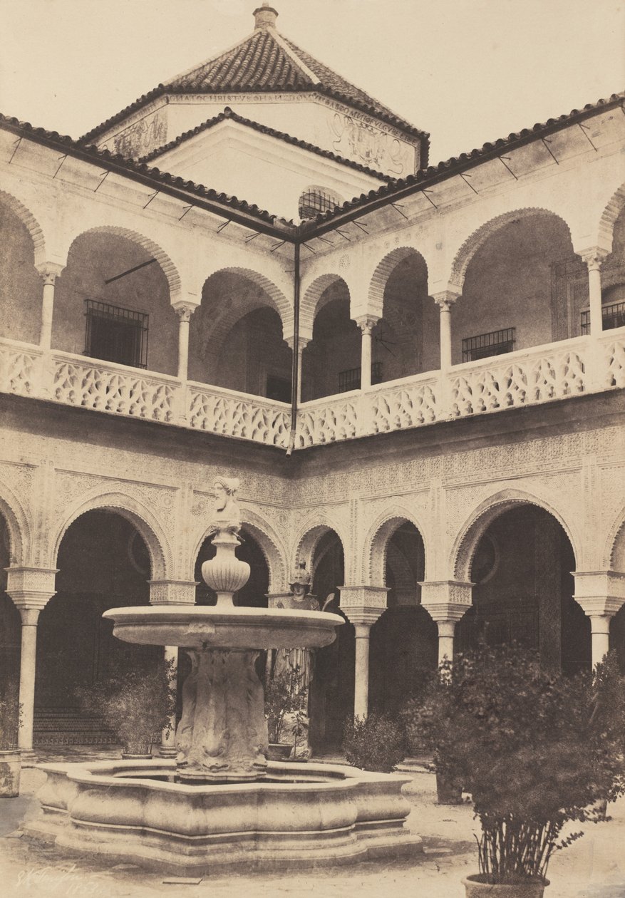 Spanje. Sevilla, Binnenplaats van het Huis van de Hertog van Medina Celi genaamd Huis van Pilatus door Edward King Tenison