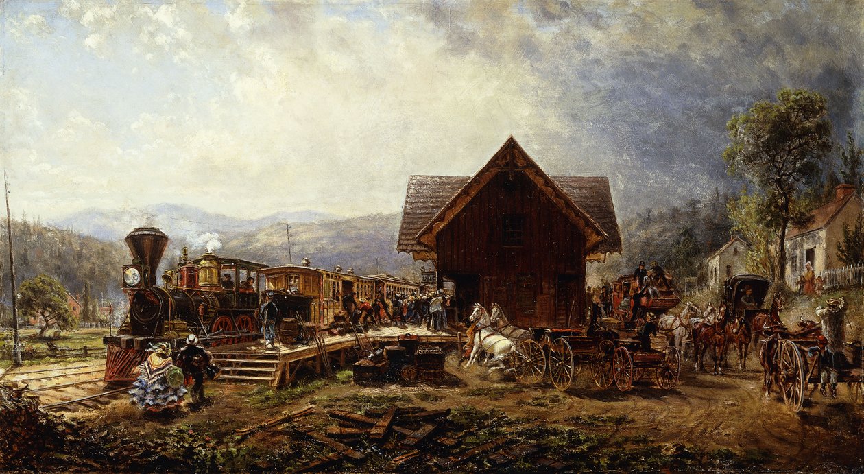 De 9.45 uur Accommodatie, Stratford, Connecticut door Edward Lamson Henry