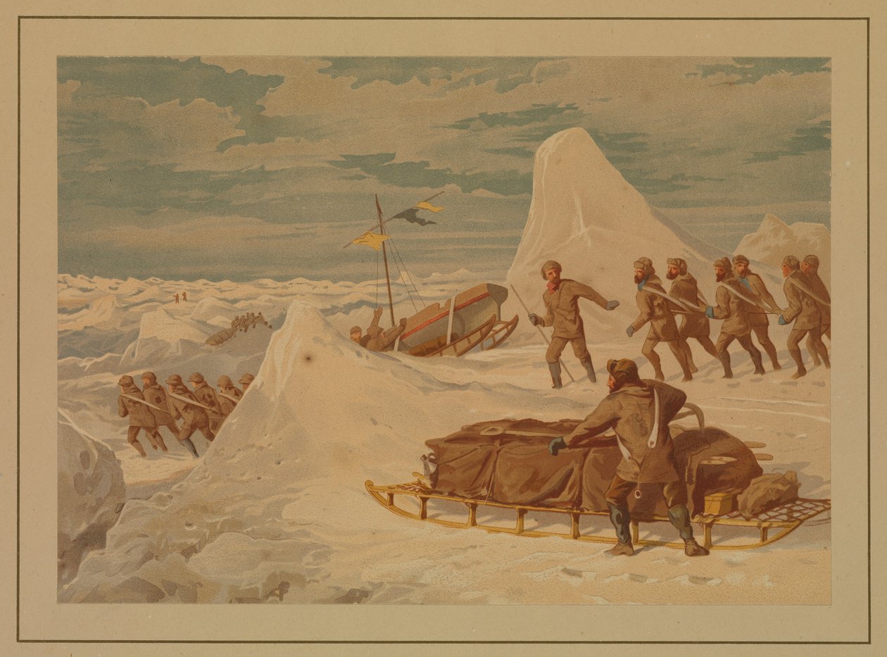 Poolschetsen. Op de Noordelijke Mars, 8 april door Edward Lawton Moss