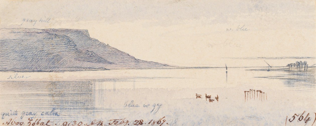 Aboo Zobat; 9.30 uur, 28 februari 1867 (564) door Edward Lear