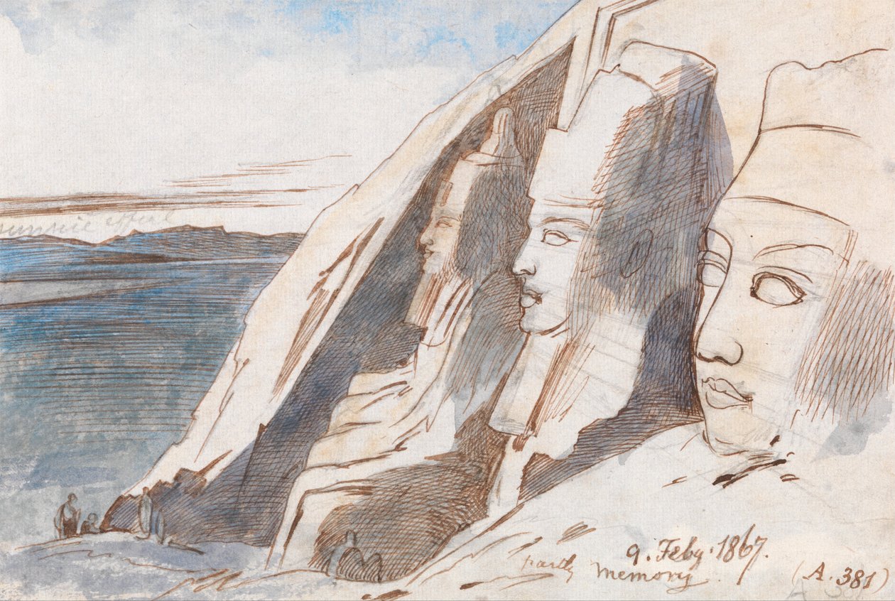 Abu Simbel door Edward Lear
