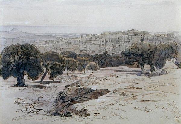 Bethlehem - Goede Vrijdag, 2 april 1858 door Edward Lear