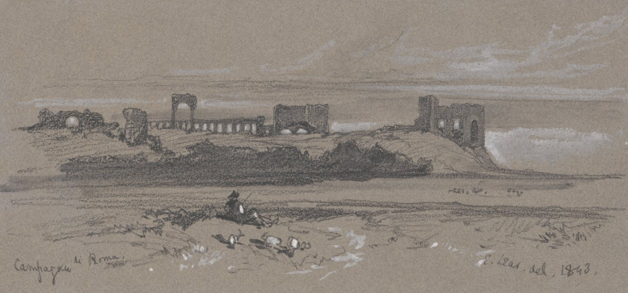 Campagne Rome door Edward Lear