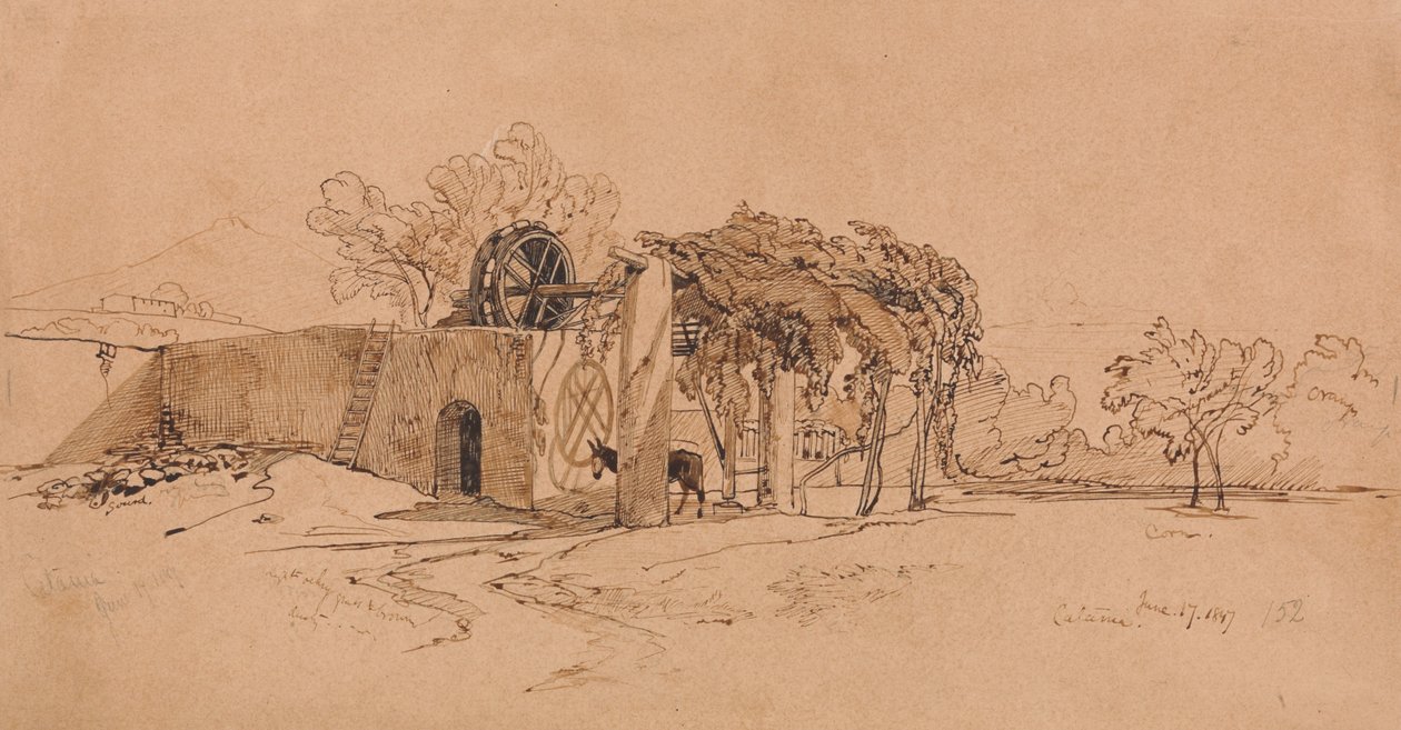 Catania door Edward Lear