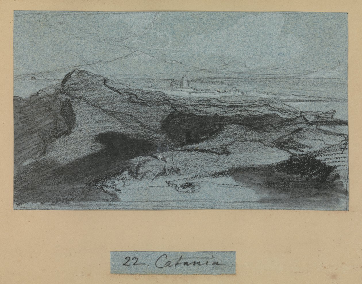 Catania, uit Zichten van Sicilië door Edward Lear