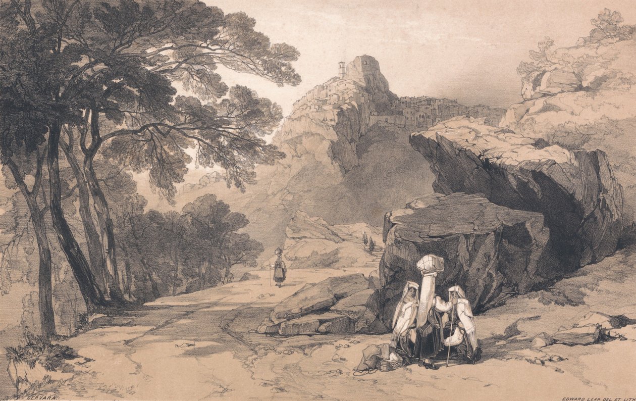 Cervara door Edward Lear