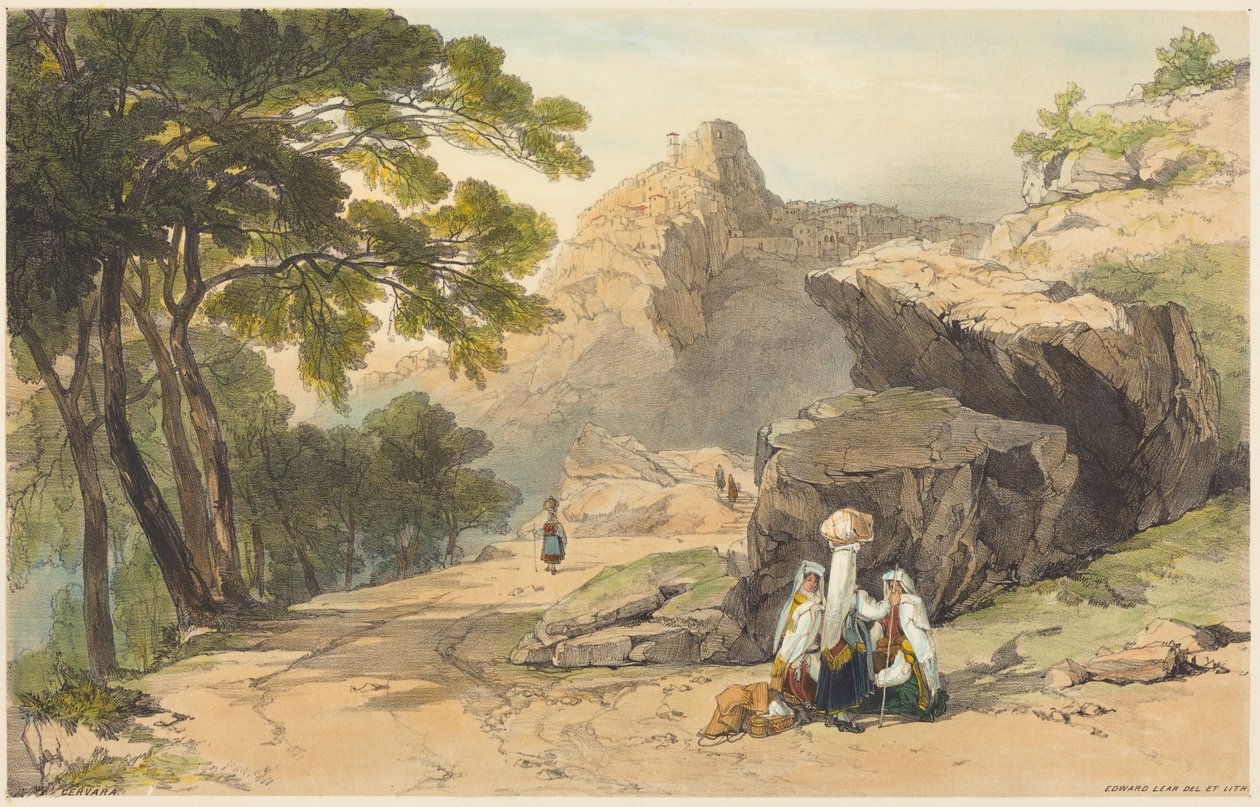 Cervara door Edward Lear