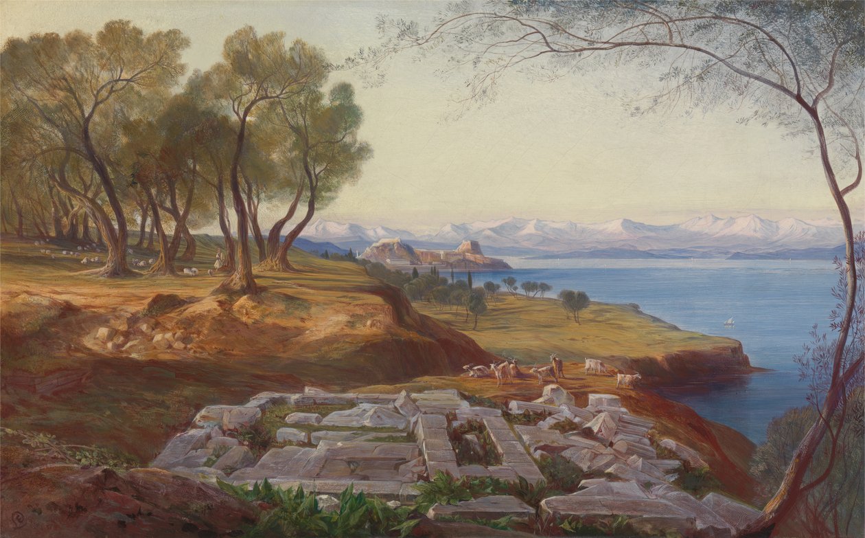Corfu vanaf Ascension door Edward Lear