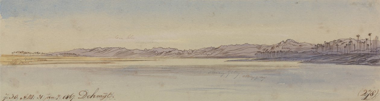Dehmyt, 7:30 am, 31 januari 1867 (278) door Edward Lear