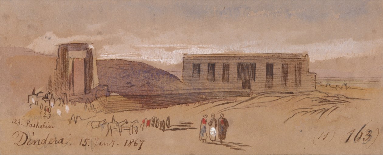 Dendera door Edward Lear
