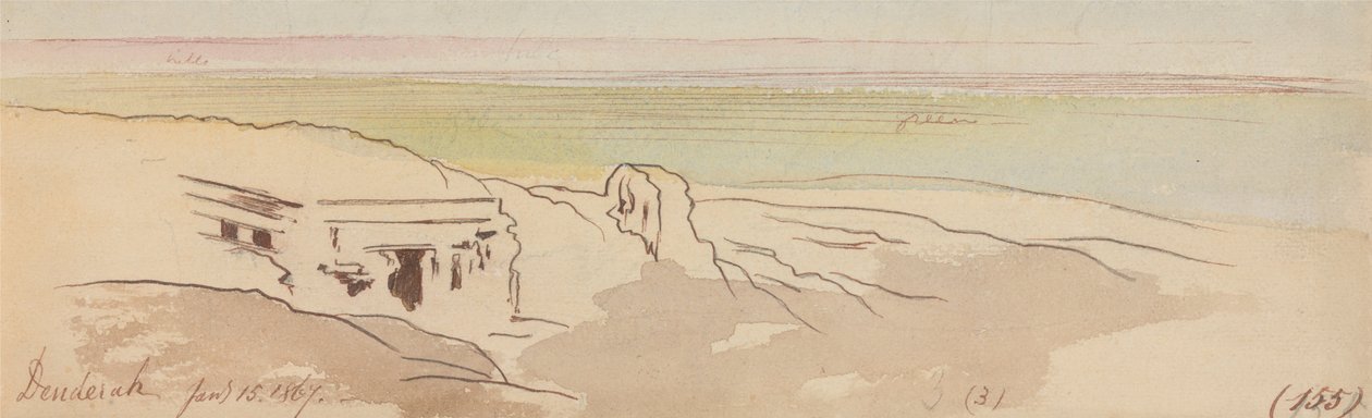Dendera, 15 januari 1867 (155) door Edward Lear