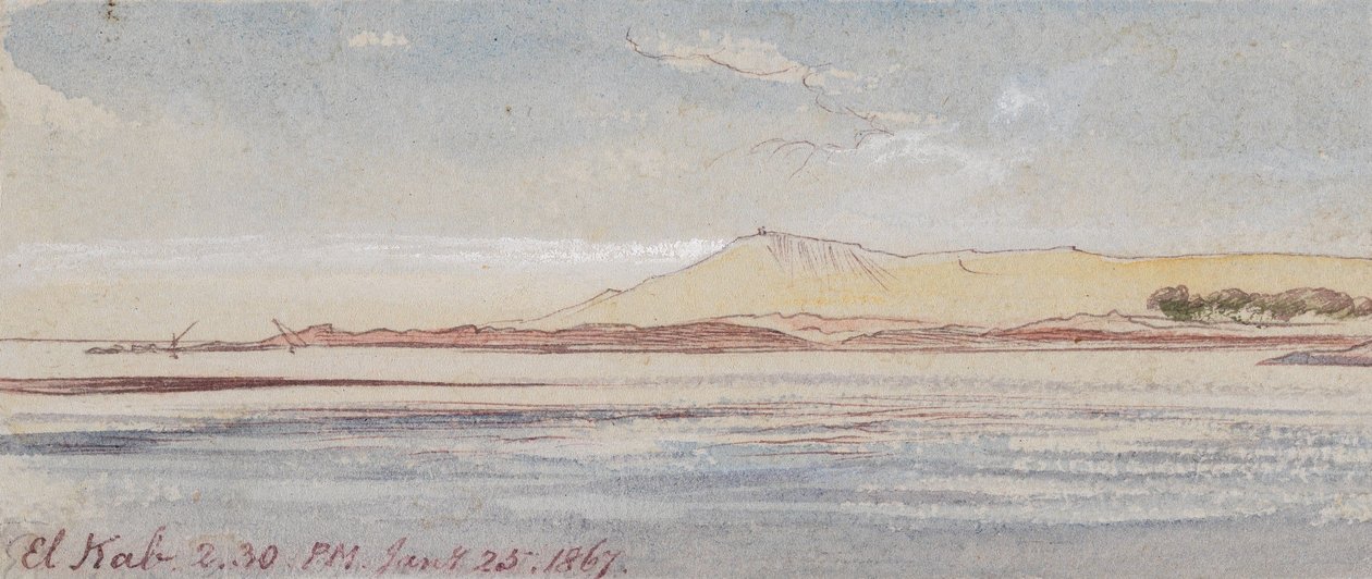 El Kab; 14.30 uur, 25 januari 1867 door Edward Lear