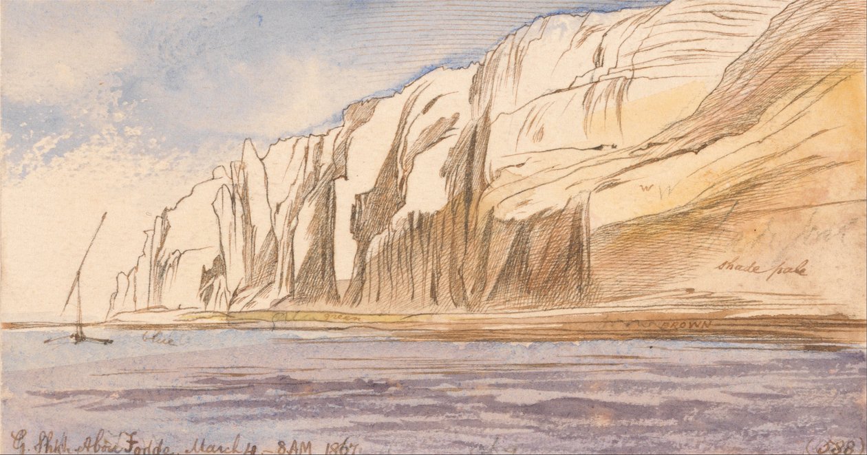 Gebel Sheikh Abu Fodde, 8:00 uur, 4 maart 1867 (588) door Edward Lear