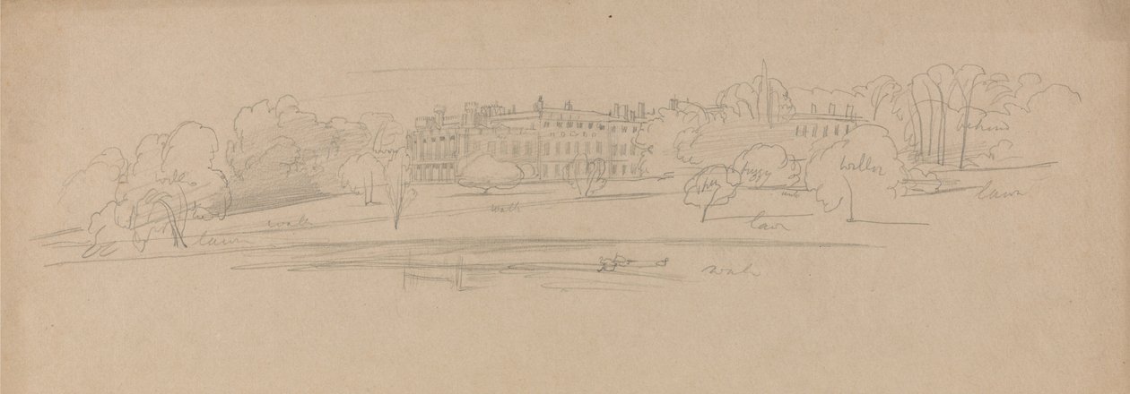 Knowsley Hall door Edward Lear