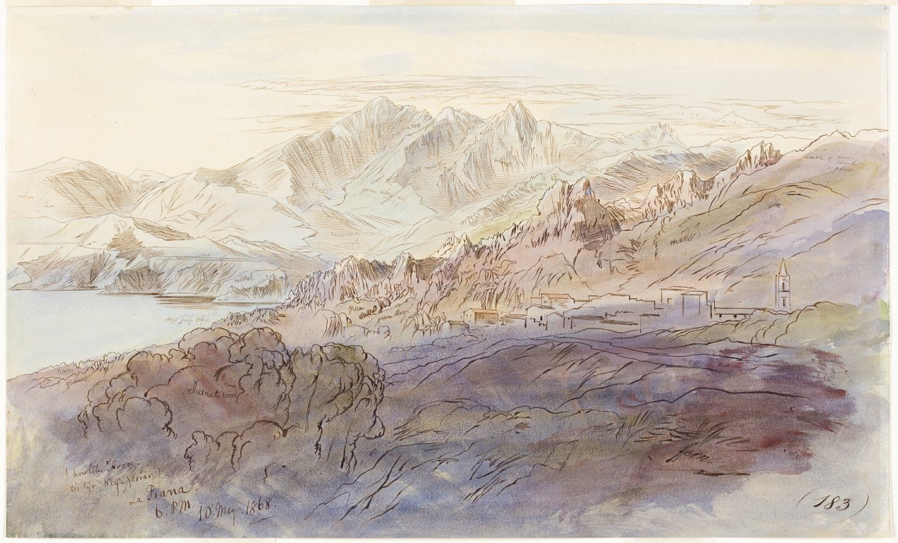 La Piana door Edward Lear