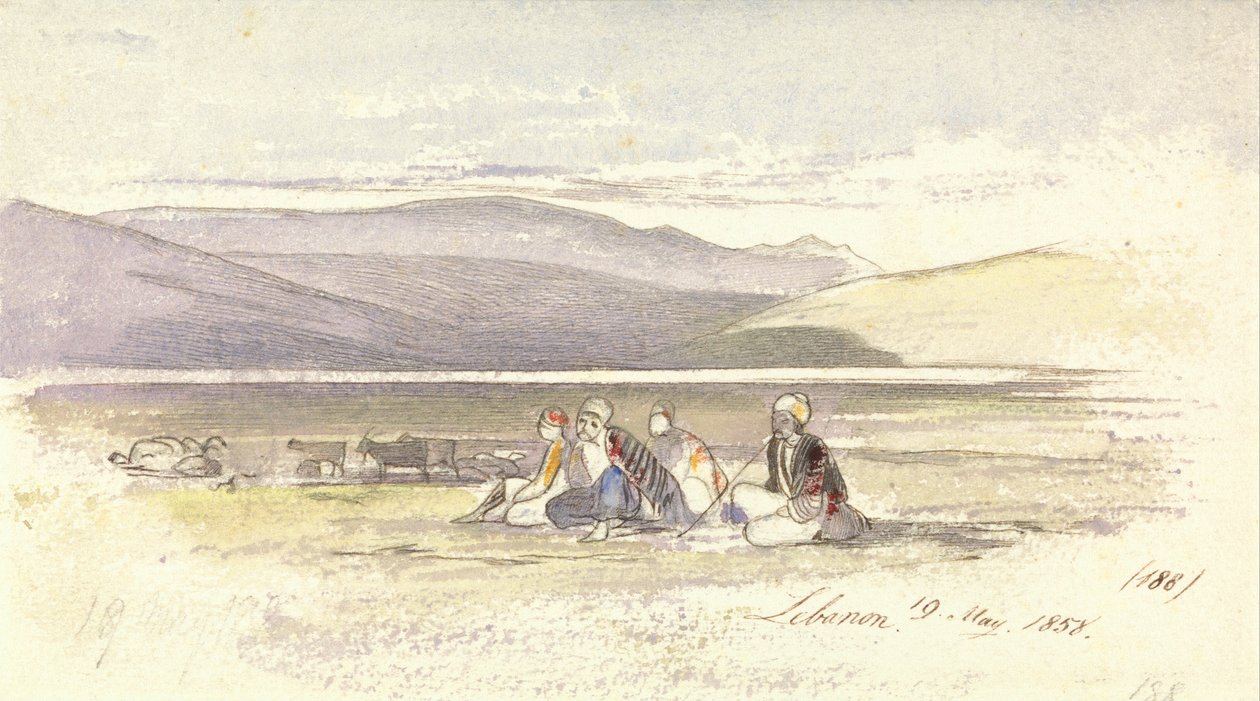 Libanon door Edward Lear