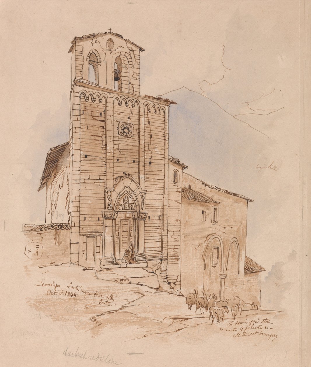 In Leonessa, 3 oktober 1844 door Edward Lear