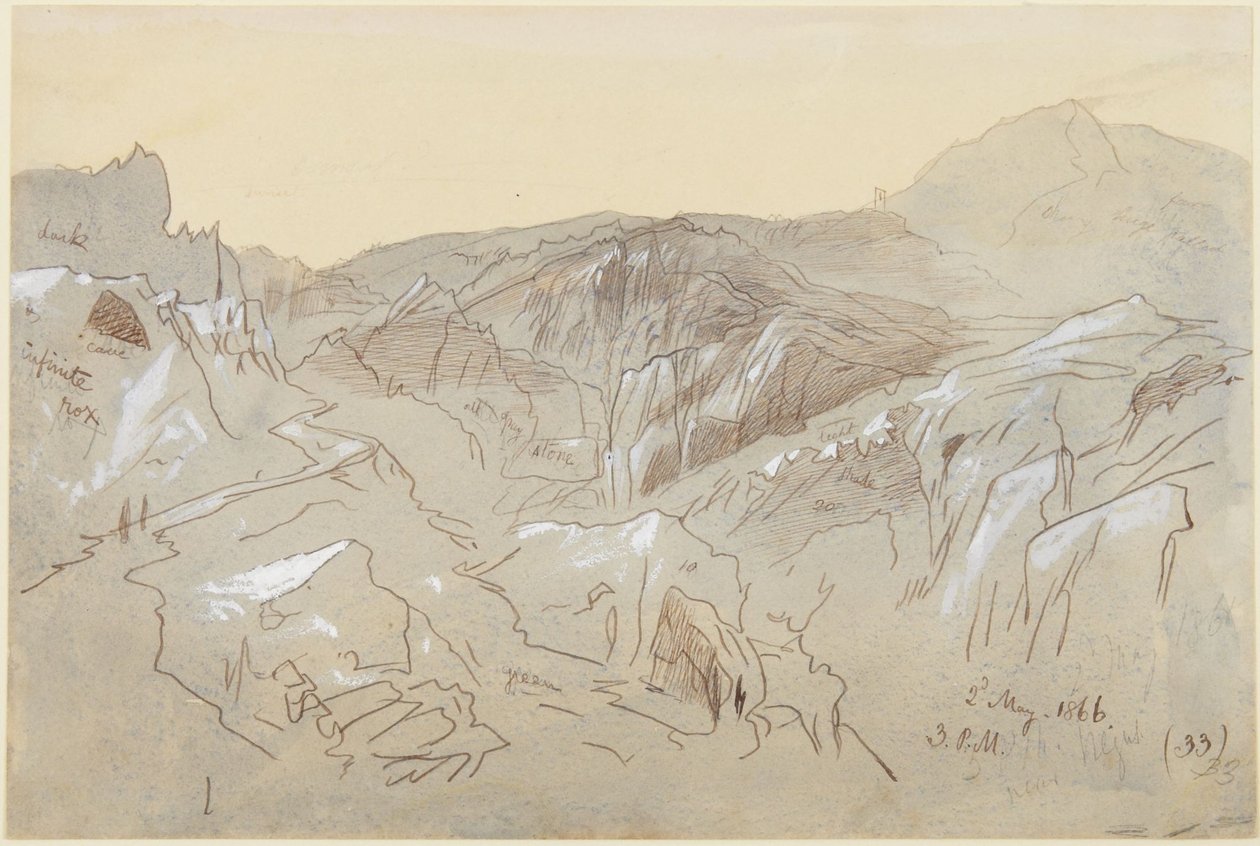 Bergen in Dalmatië door Edward Lear