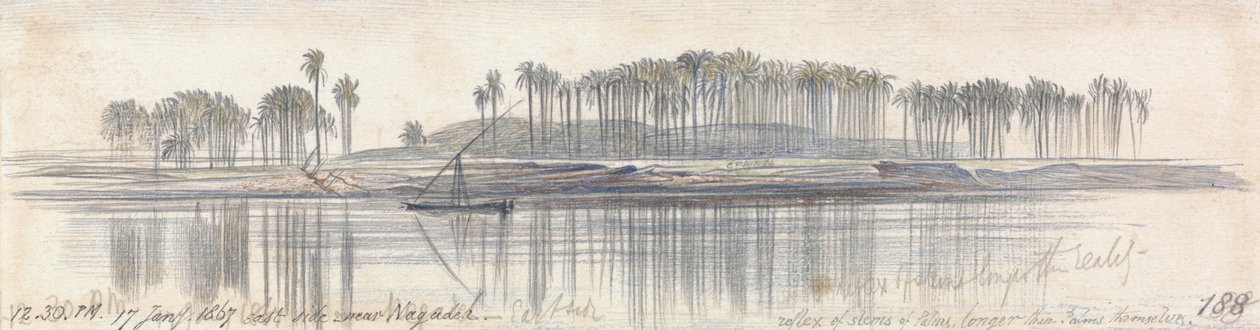 Bij Negadeh, 12:30 uur, 17 januari 1867 (188) door Edward Lear