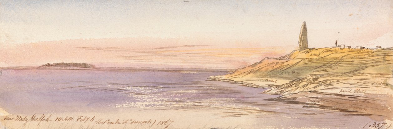 In de buurt van Wady Halfeh door Edward Lear