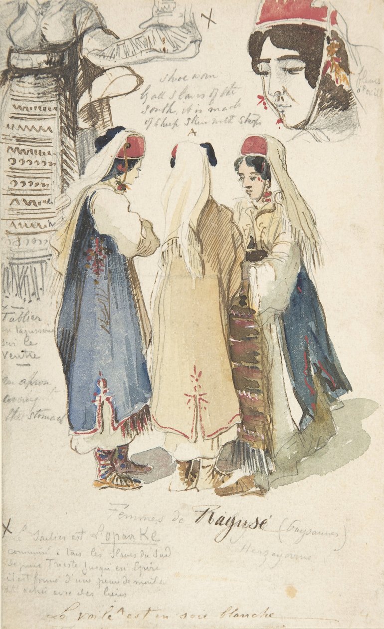 Boerinnen uit Ragusa door Edward Lear