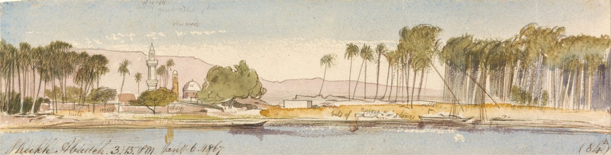 Sjeik Abadeh, 15:15 uur, 6 januari 1867 (84) door Edward Lear