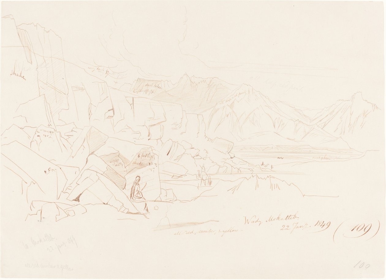 Wady Mokatteb door Edward Lear