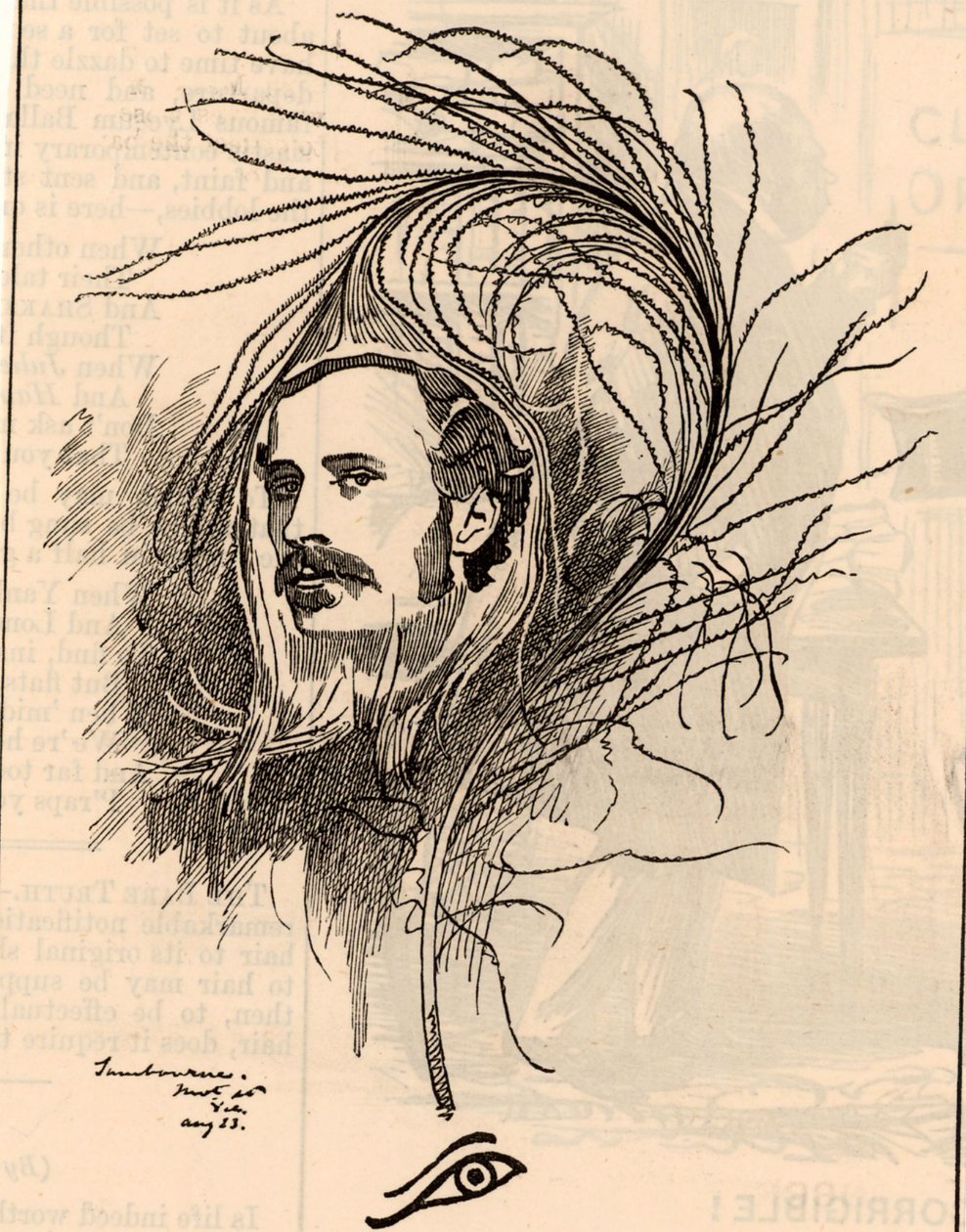 Cartoon van Ellis Ashmead-Bartlett door Edward Linley Sambourne