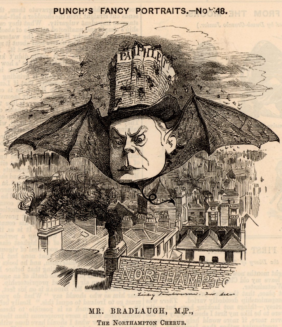 Charles Bradlaugh (1833-1891) door Edward Linley Sambourne