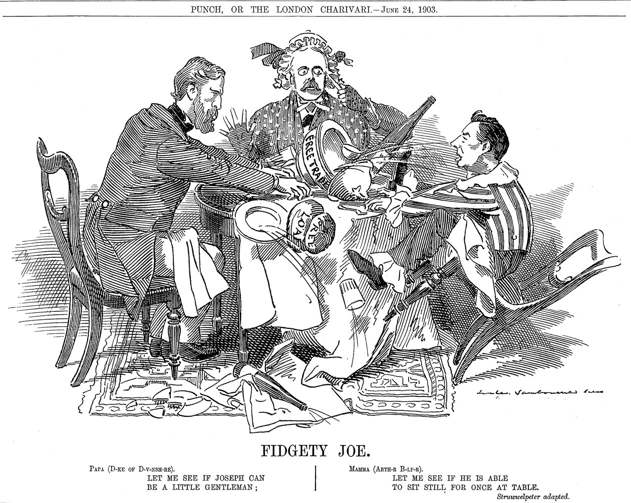 Fidgety Joe, 1903 door Edward Linley Sambourne