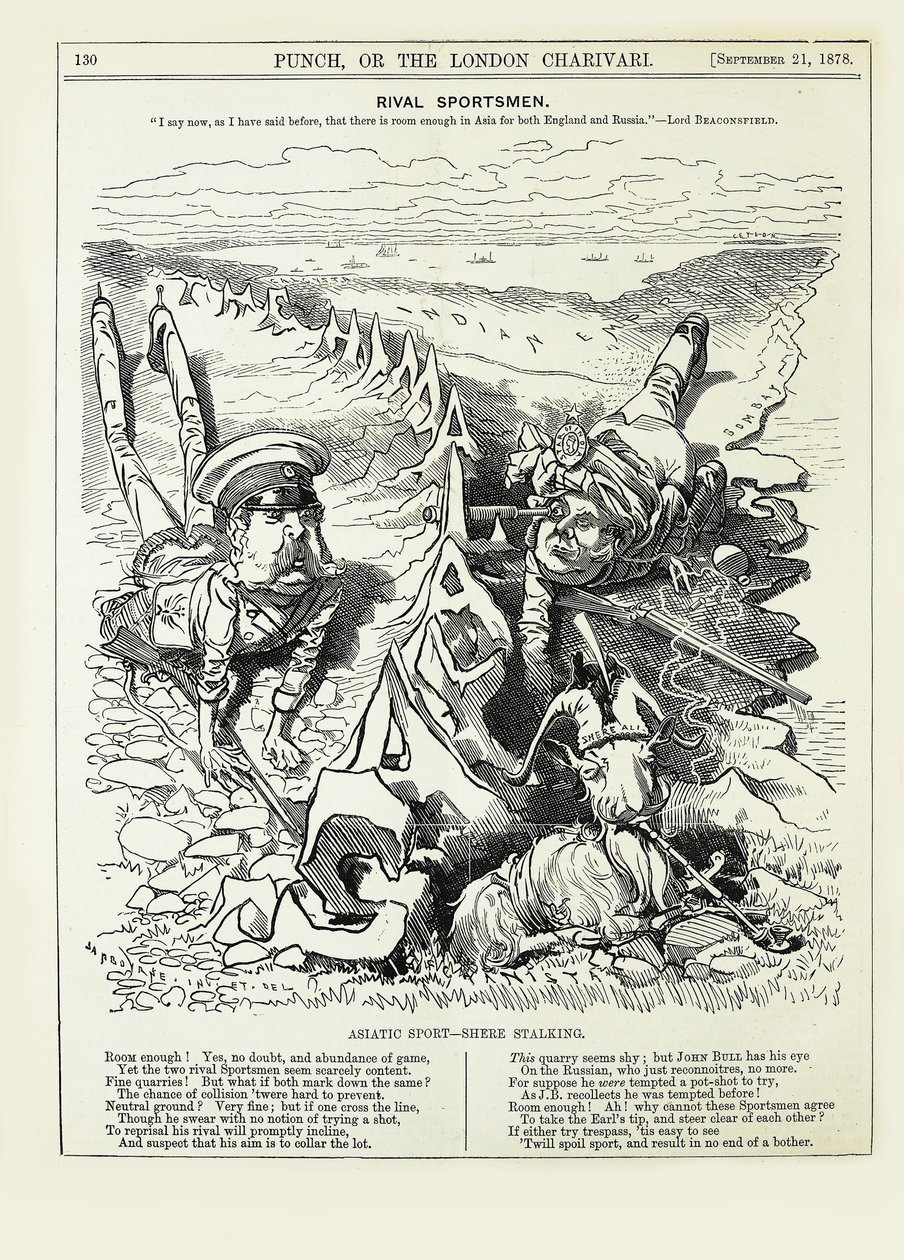 Rivaliserende sporters. Ik zeg nu, zoals ik eerder heb gezegd, dat er genoeg ruimte is..., 1878 door Edward Linley Sambourne