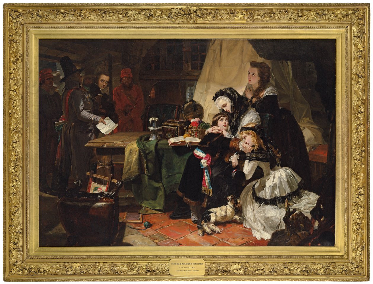 Het laatste afscheid van Marie Antoinette en haar zoon, 1856 door Edward Matthew Ward