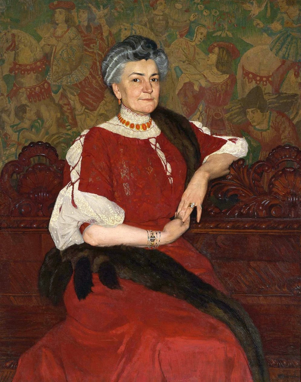 Portret van mevrouw Herse door Edward Okun