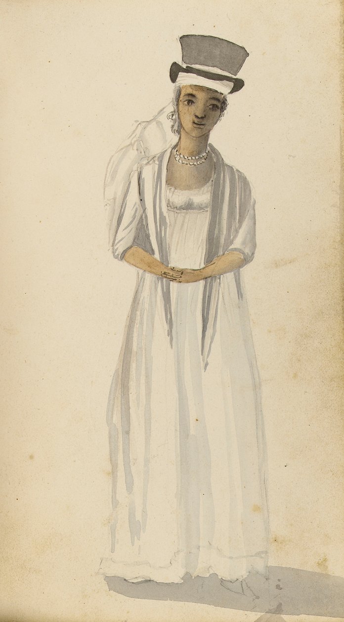 Portret van een West-Indische dame, begin 19e eeuw door Edward Pelham Brenton
