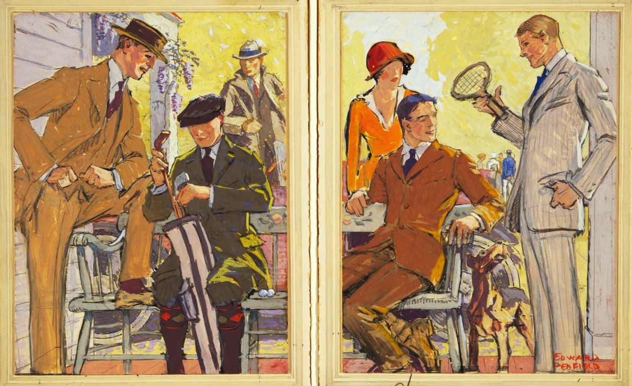 Advertentie voor Hart, Schaffner & Marx Kleding, uitgegeven 1900 door Edward Penfield