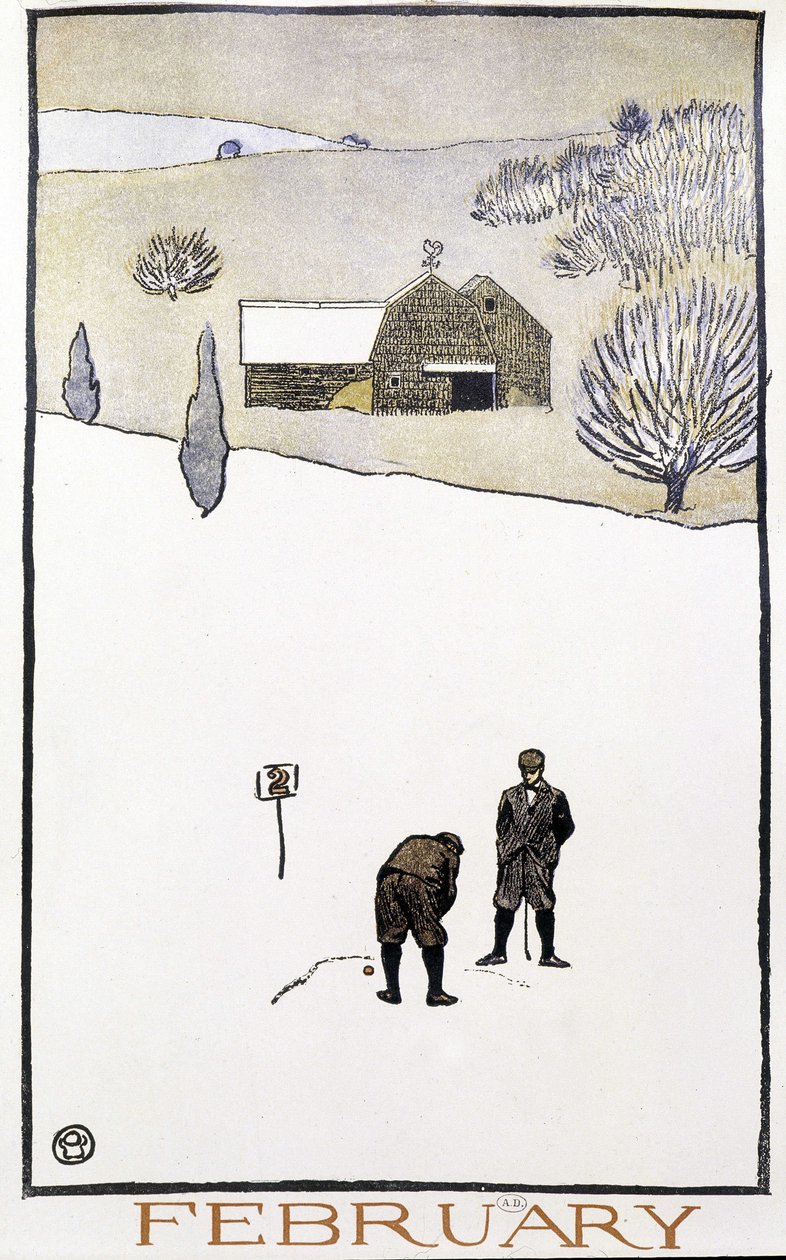 Golf in de sneeuw - in 