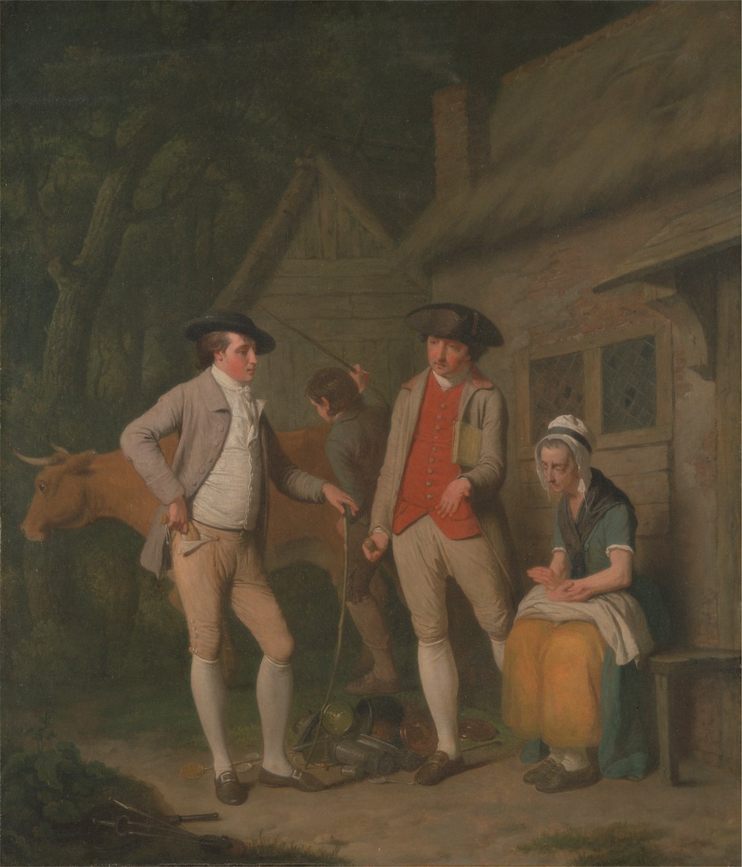 De koe en goederen van weduwe Costard, ingelost door de vrijgevigheid van Johnny Pearmain door Edward Penny