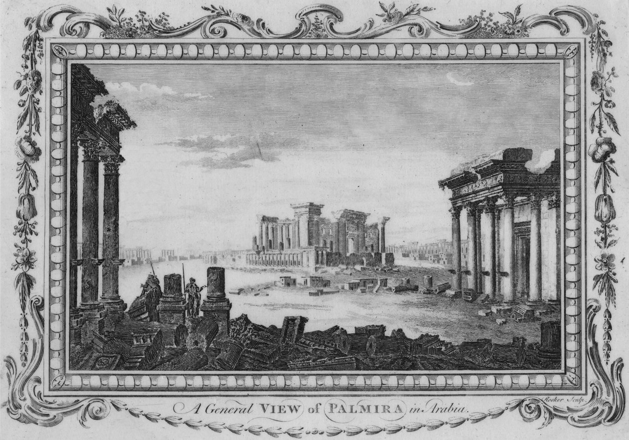 Een algemeen uitzicht op Palmira in Arabië, ca. 1770 door Edward Rooker