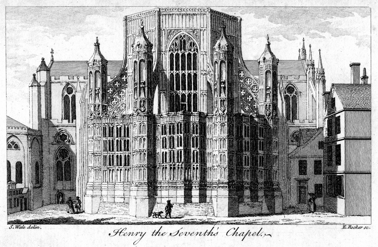 Henry VII-kapel, Westminster Abbey, Londen, 18e eeuw door Edward Rooker