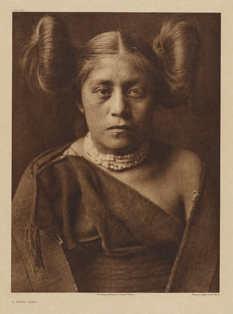 Een Tewa-meisje door Edward S. Curtis