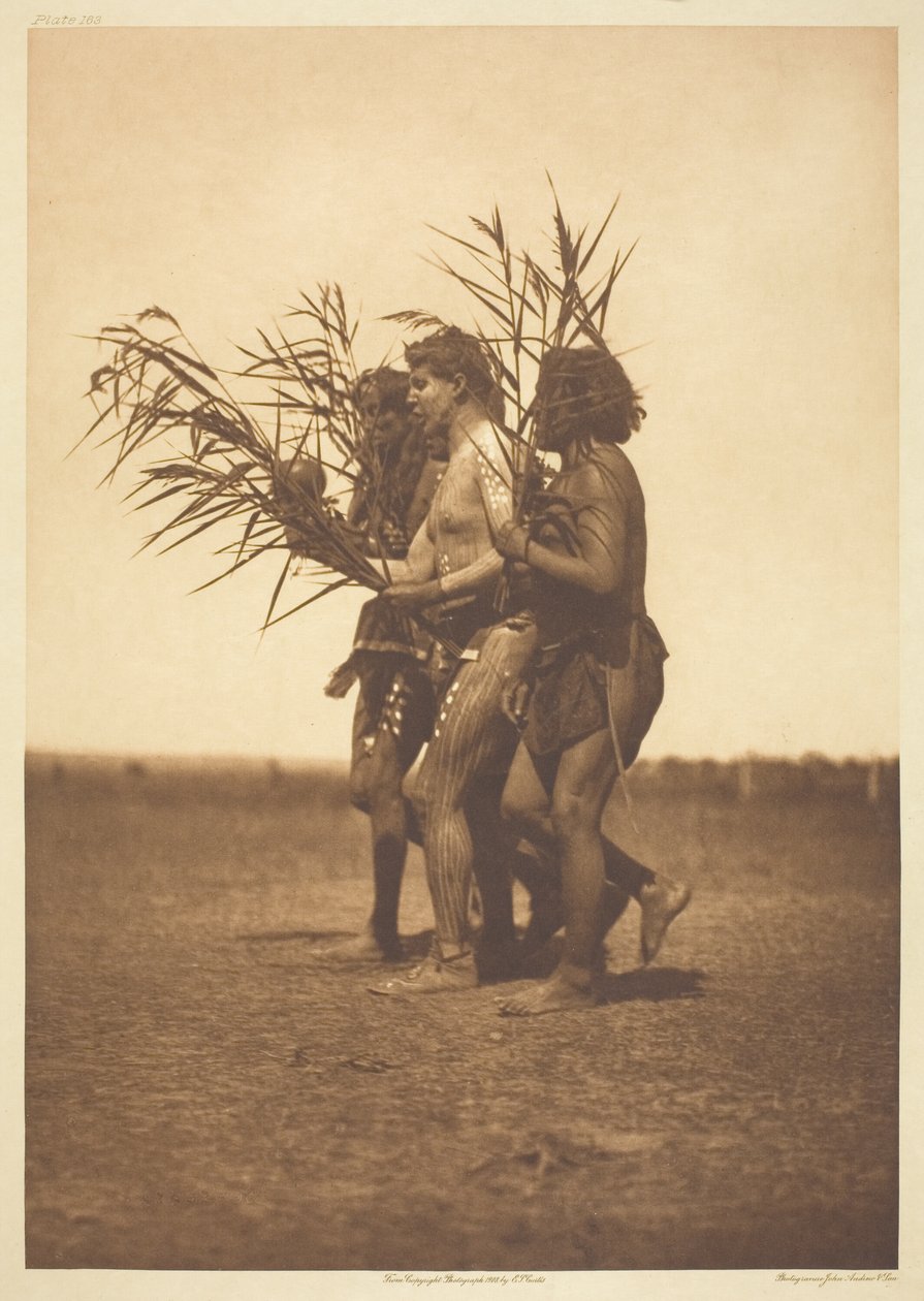 Arikara Medicijnceremonie - de Eenden door Edward S. Curtis