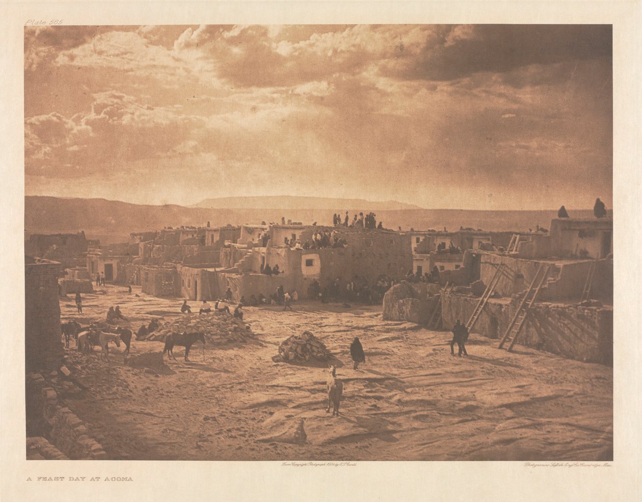 Portfolio XVI, Plaat 565: Een feestdag in Acoma door Edward S. Curtis