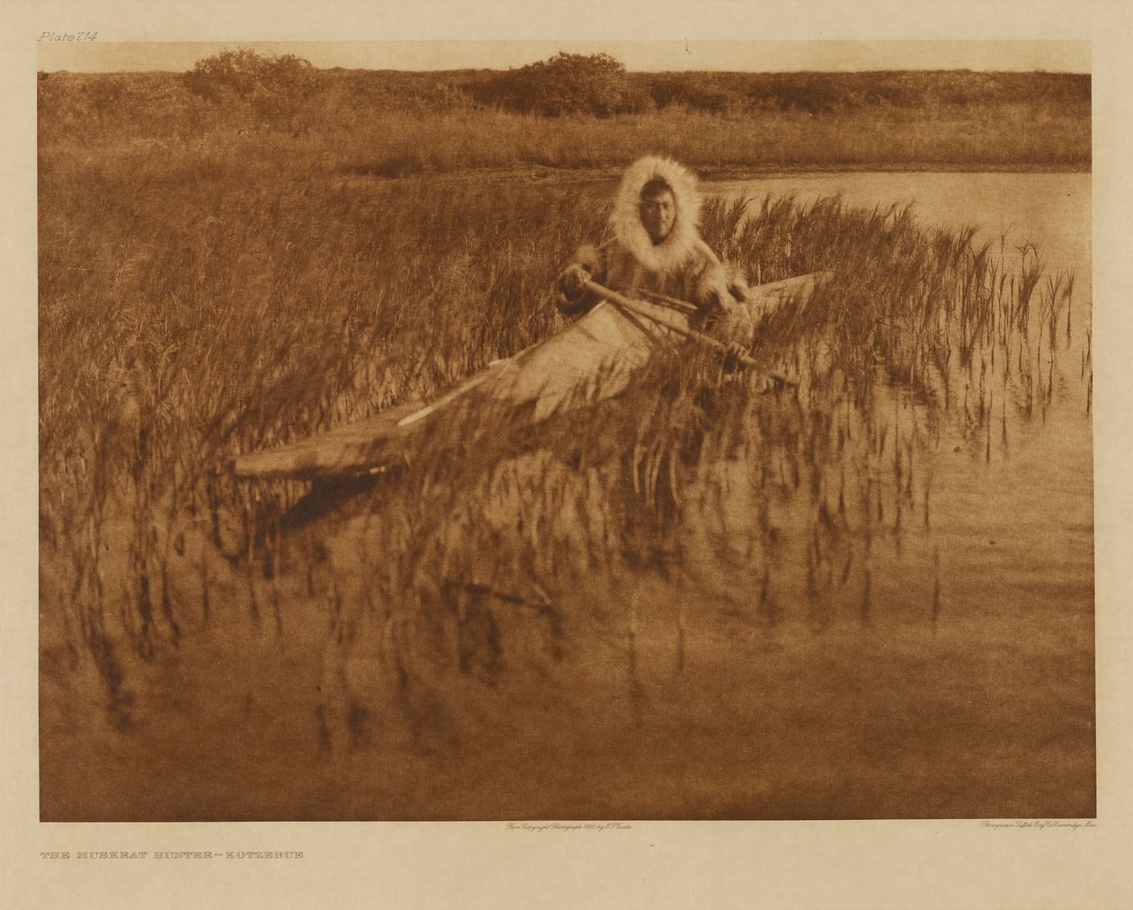 De muskusrattenjager - Kotzebue door Edward S. Curtis