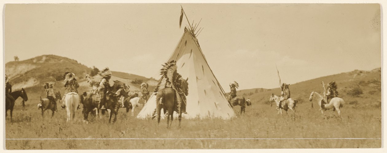 [De terugkeer naar de lodges] door Edward S. Curtis