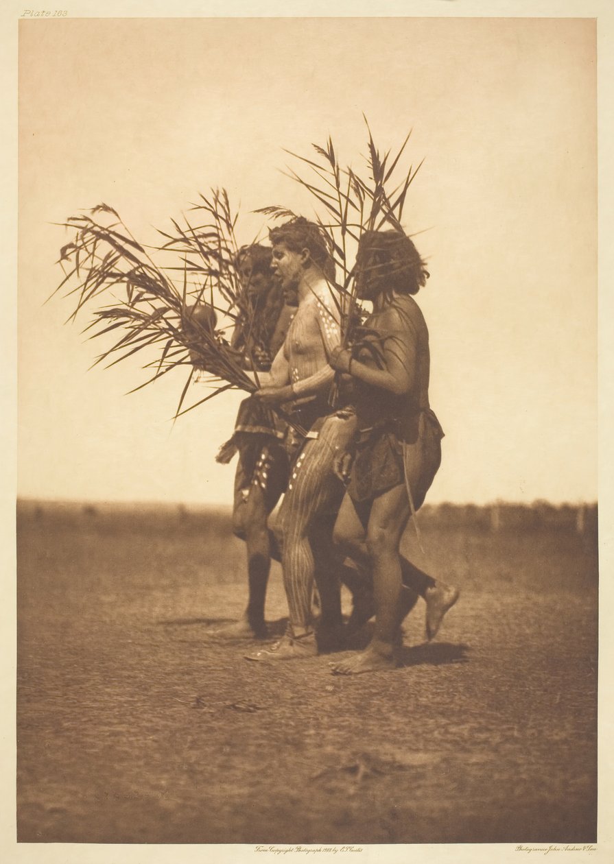 Arikara Medicijn Ceremonie - de Eenden, 1908 door Edward Sheriff Curtis